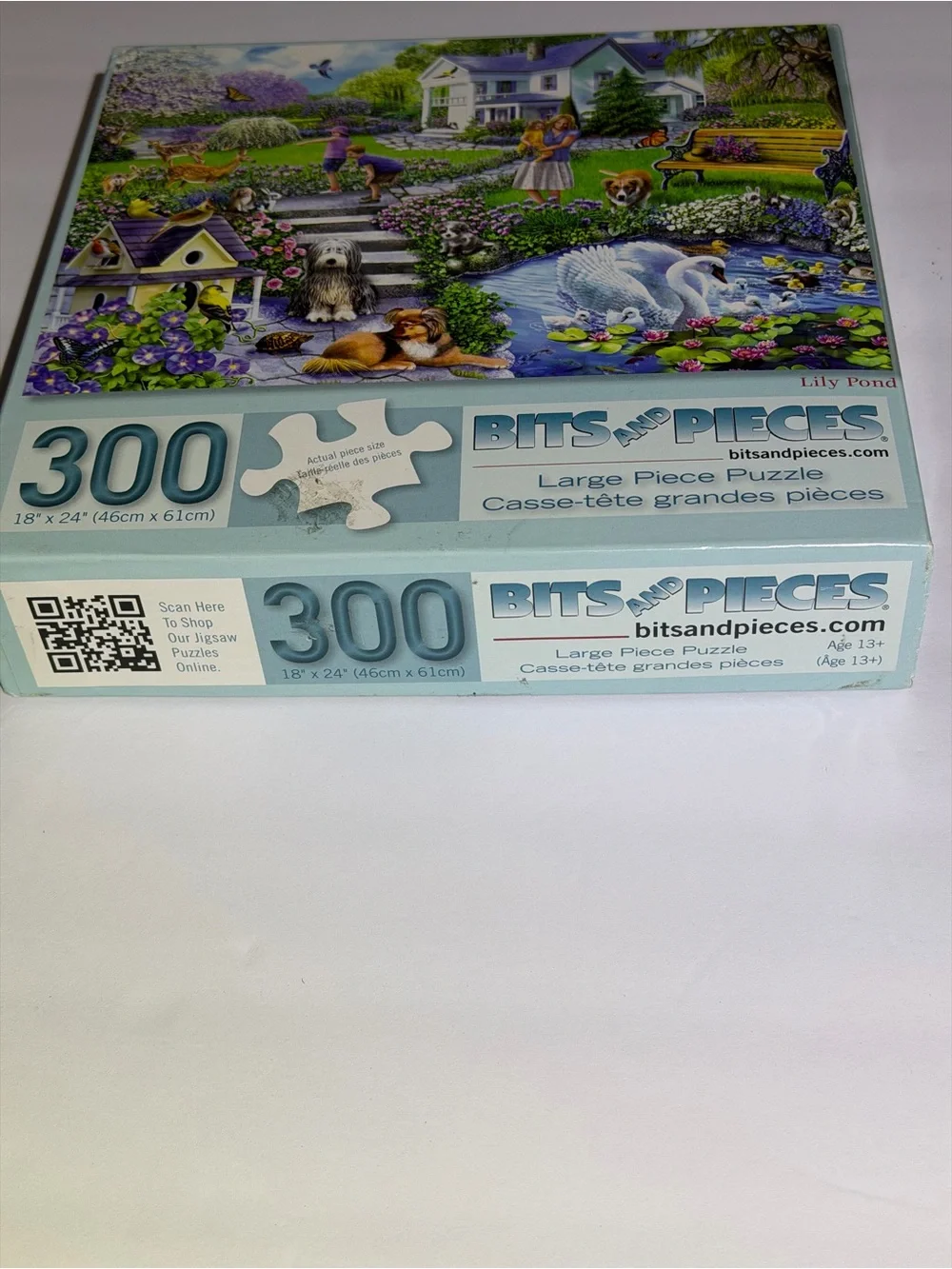 Bits and Pieces Lily Pond Mary Thompson 300 Piece Large Piece Jigsaw Puzzle